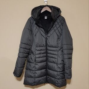 Champion Women's Long Black Puffer Coat XXL